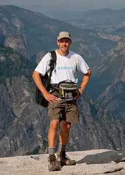 Bruce Lovelace on top of Half Dome