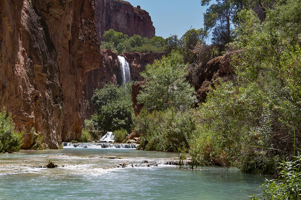 Mooney Falls and Havasupai Creek