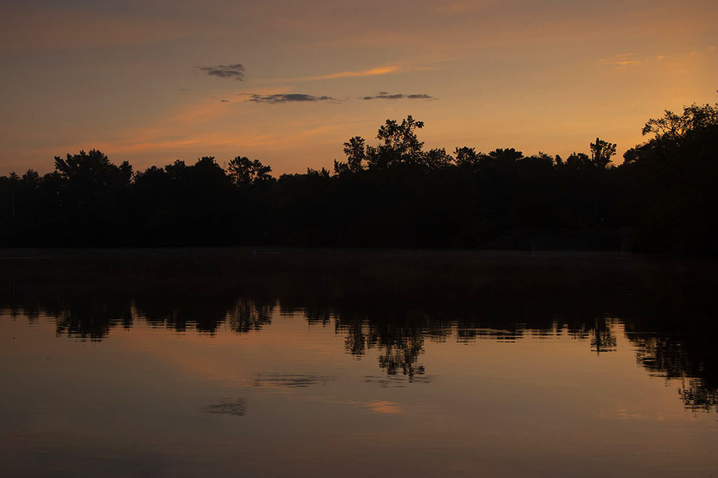 Parvin Lake Park at dawn