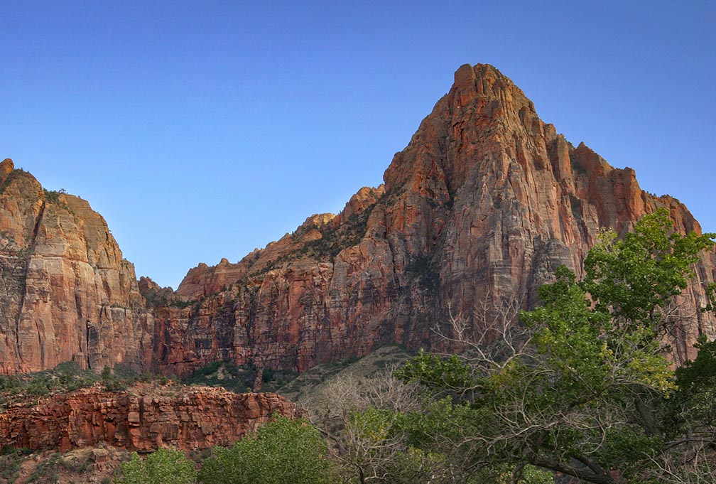 The Watchman rock formation at Zion