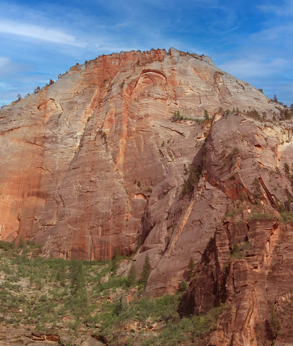 Zion rocks and blue sky