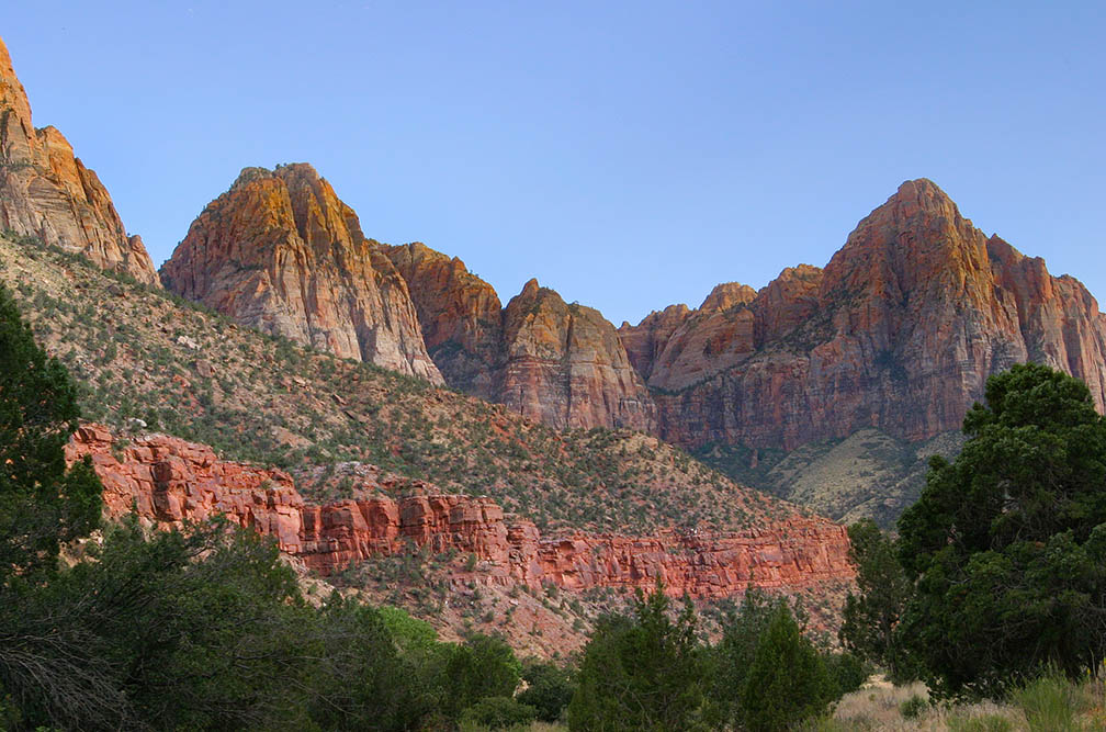 Zion rock layers landscape