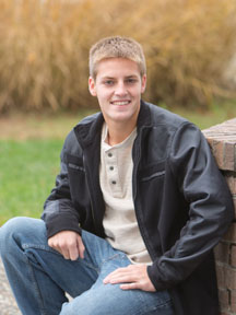 Back yard senior picture