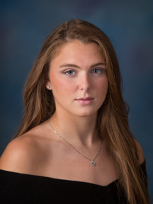 High school senior in black drape