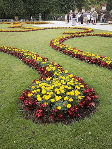 Flower garden in Austria