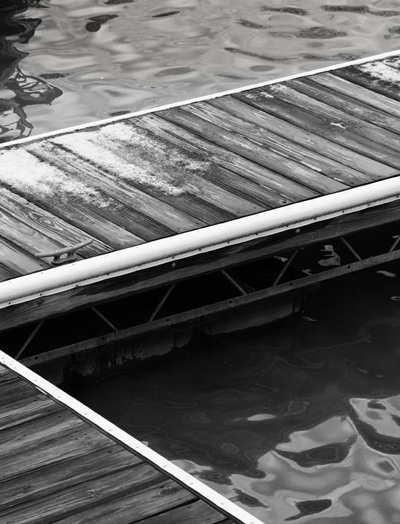 Chesapeake Marina Abstract Black and White