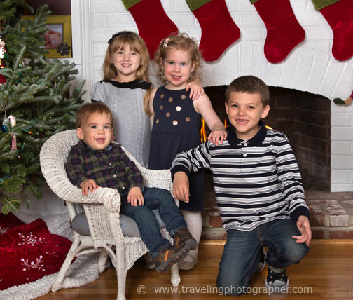 Holiday portraits of kids at home in Pitman NJ 2015