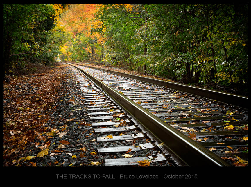 Local travel photograph - railroad tracks in the Fall Pitman NJ