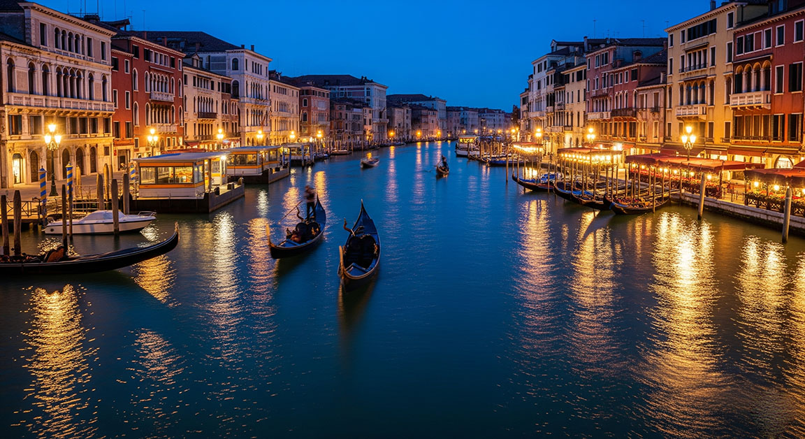 Venice at night