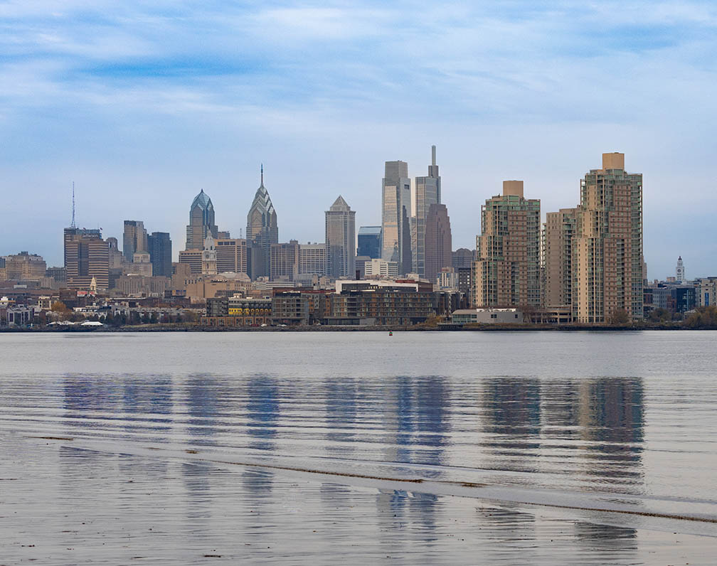 Philadelphia Skyline From Petty's Island