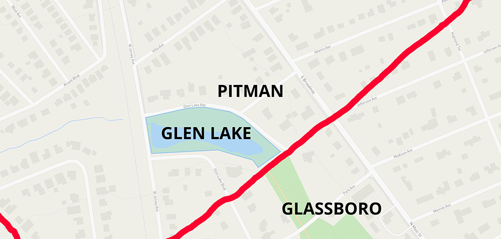 Pitman-Glassboro Border at Glen Lake
