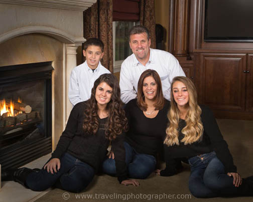 In-home family portrait photography by The Traveling Photographer