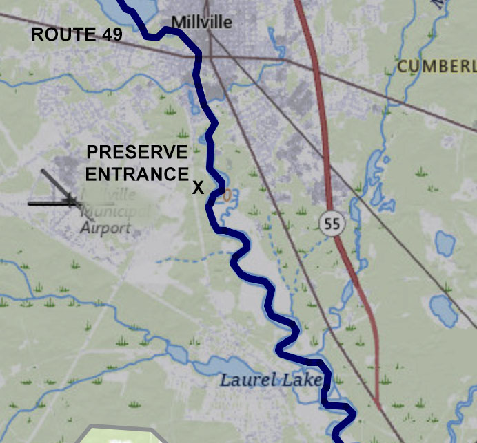 Maurice River Bluffs map Maurice River Bluffs map