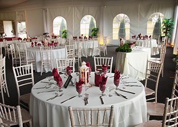 decorated wedding reception table